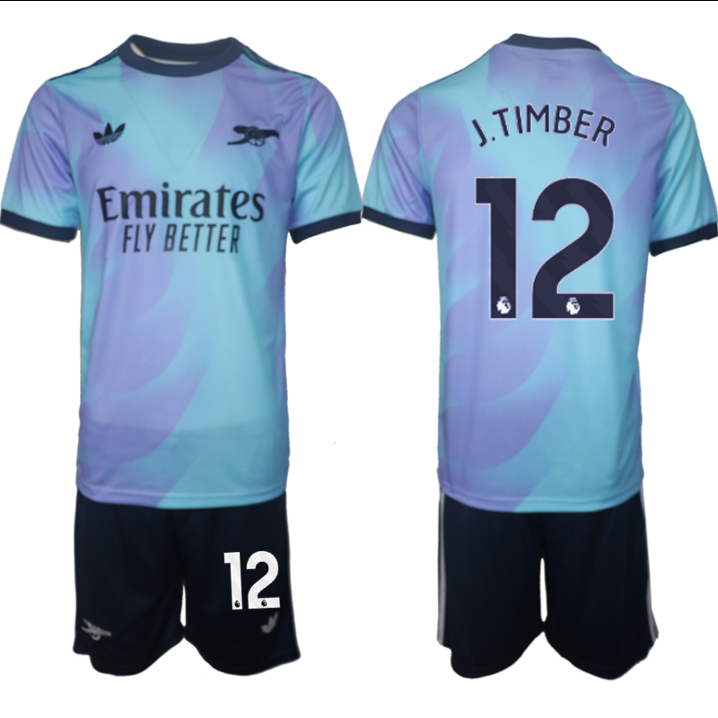 Men 2024-2025 Club Arsenal away Purple blue #12 Soccer Jersey